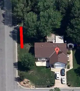 Satellite view of my yard