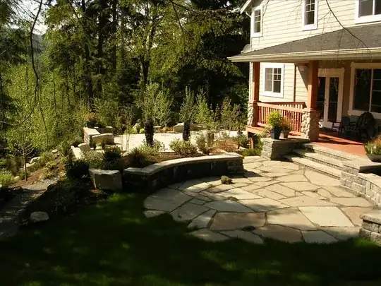 top 'room' right off deck flagstone floor