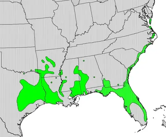 Range distribution map