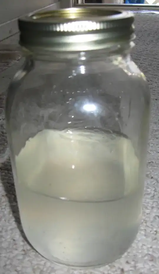 1L Mason Jar ~half full of liquid