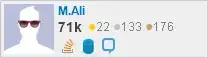 profile for M.Ali on Stack Exchange, a network of free, community-driven Q&A sites