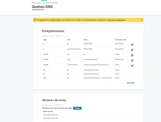 Trial dns updated according to michael hampton
