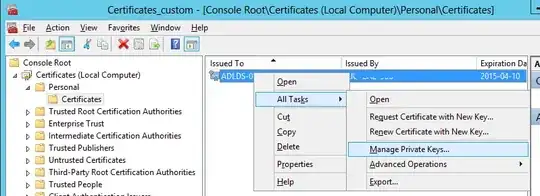 Context Menu for Certificate