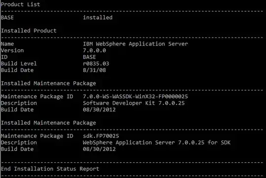 Screenshot of db files