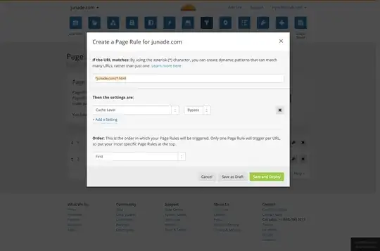 Page Rule with Cache Level Bypass