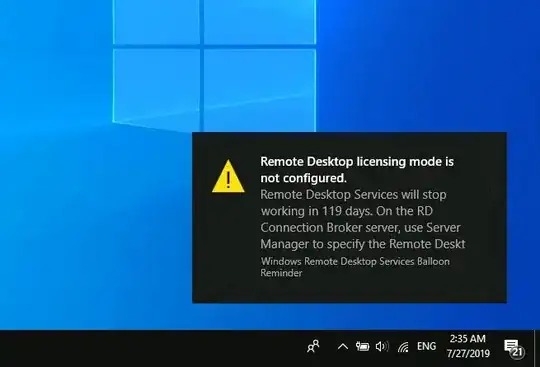 Remote desktop mode is not configured