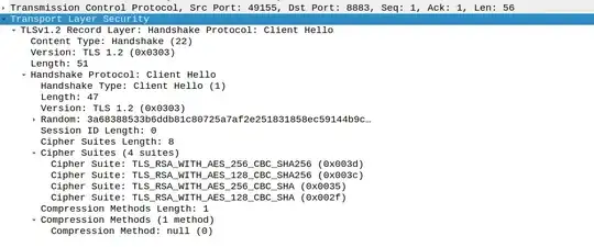 clientHello without extensions