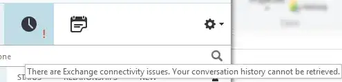 There are Exchange connectivity issues. Your conversation history cannot be retrieved.