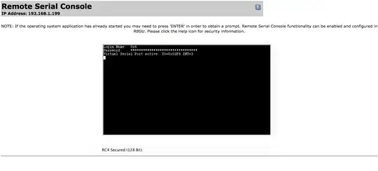 Remote Serial Console from iLO2 - The screen is not interactive (not responding)