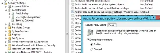 Force audit subcategories where classic categories are a already being applied