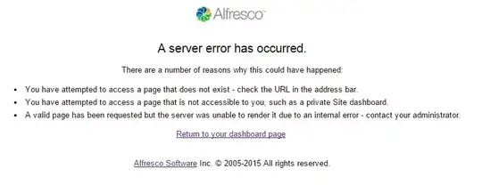 Alfresco Error message