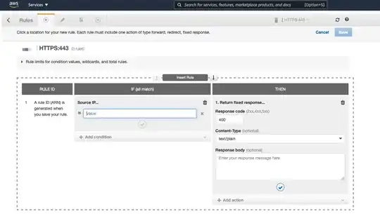 alb listener rule web interface