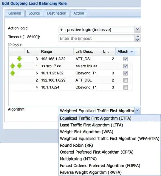 Screenie of load balancer interface