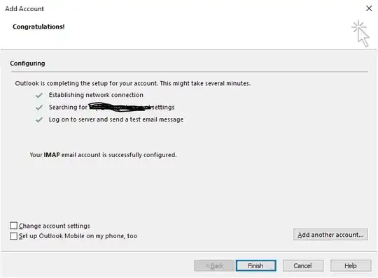 Configured account in old autoconfig dialog