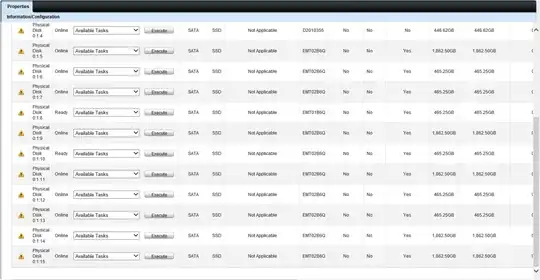 Dell OpenManage Server Administrator - Physical Disks