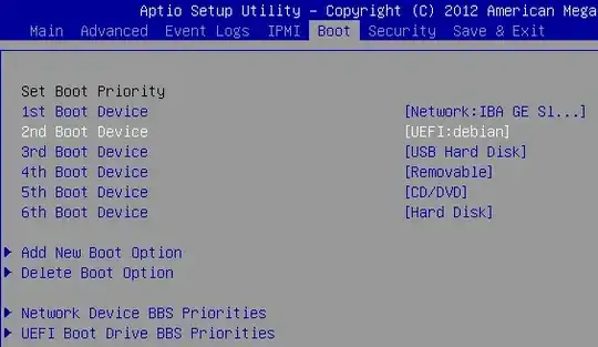 Screenshot of the restore dialog and its child modal