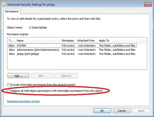 Replace all child object permissions with inheritable permissions from this object