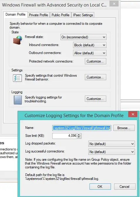 Windows Firewall Logging