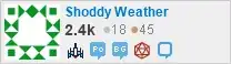 profile for Shoddy Weather on Stack Exchange, a network of free, community-driven Q&A sites
