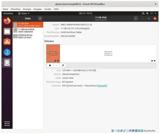 open the disks-utility from within the installation