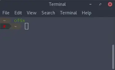 Screenshot of terminal