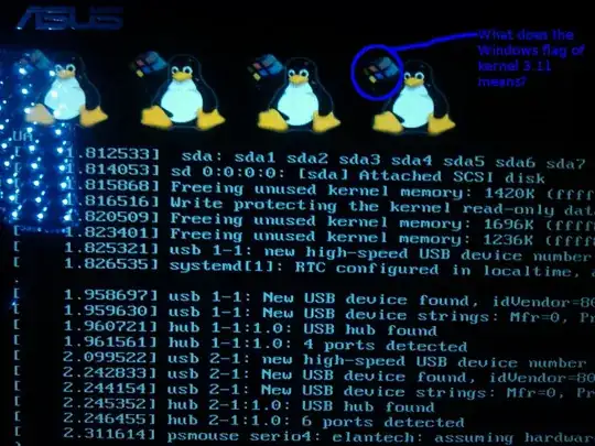 a Windows flag in Linux logo of Linux kernel 3.11