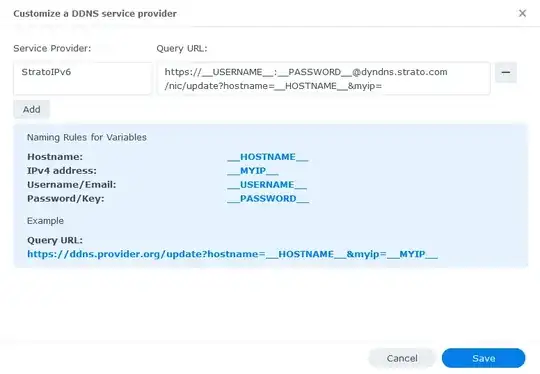 Naming rules for variables in DDNS customization