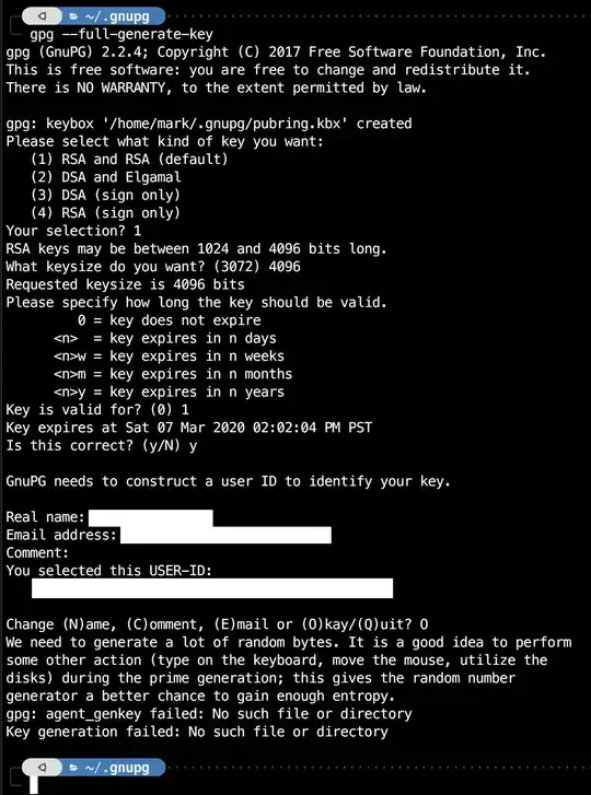 Trying to generate gpg key