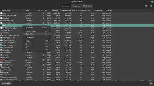 Screenshot of System Monitor