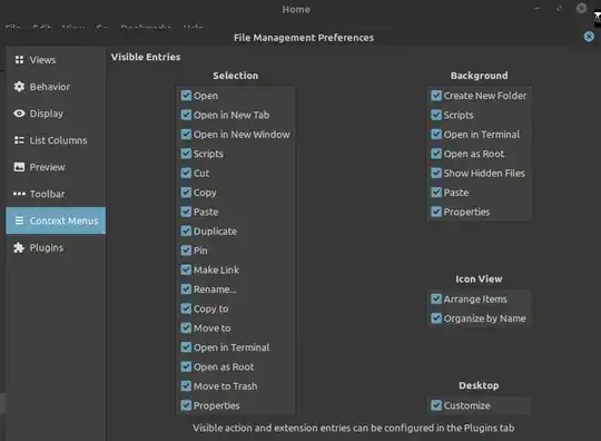 Screenshot of Context Menu Offered by Nemo (4.4.2)