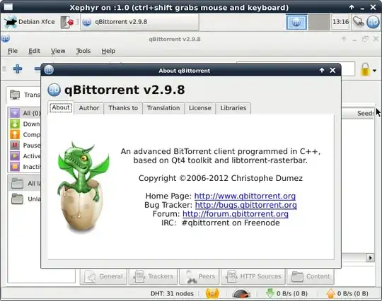 qBittorrent 2.9.8 in Xephyr on Debian Xfce Wheezy