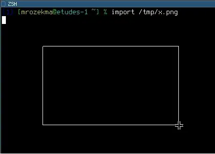 Screenshot of drawing a capture area