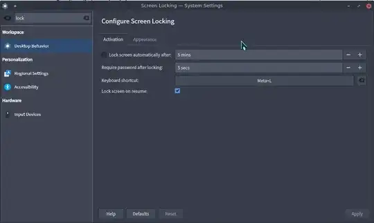 Kde lockscreen config