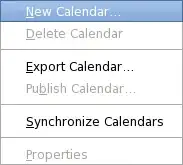 ss of new calendar menu
