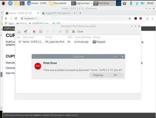 Print Error on RPi 4