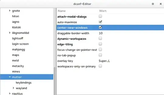 dconf open with org.gnome.mutter -> center-new-windows
