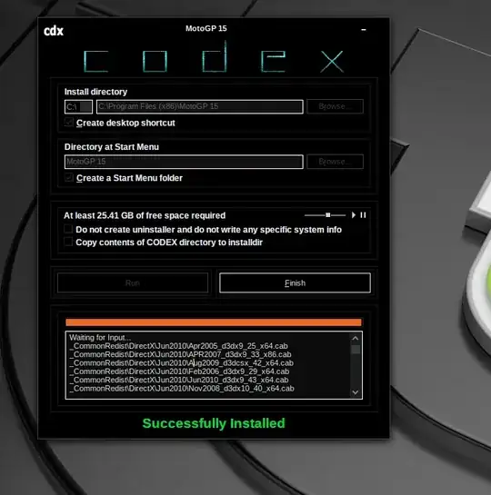 game successfully installed