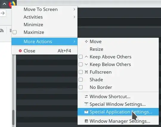 Application Window Icon context menu