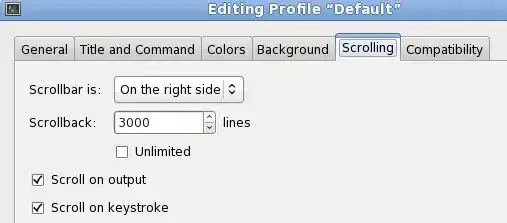 ss of gnome-terminal scrollback