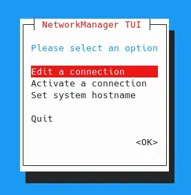 NetworkManager terminal user interface nmtui menu
