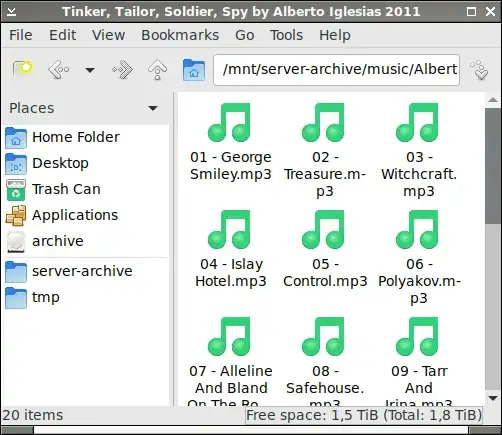 File browser PCManFM using traditional scrollbars