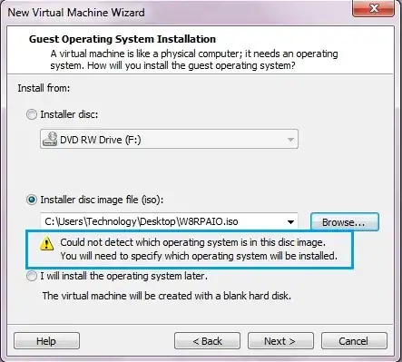 ss of vmware install #1
