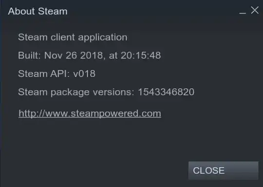 my Steam version dated 2018-Nov-26