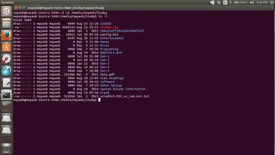 mounted using GUI utility on ubuntu 14.04