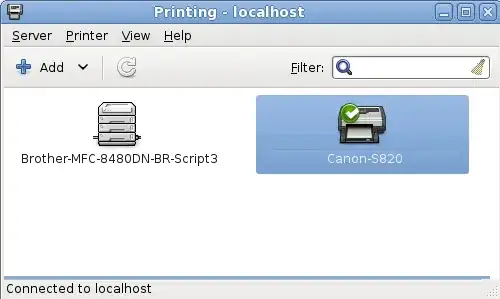 ss of printer dialog