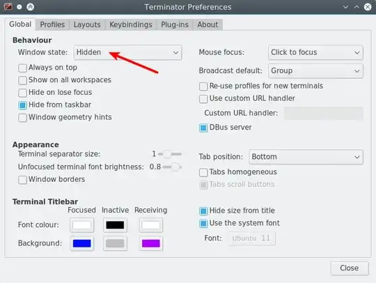 Window state: Hidden