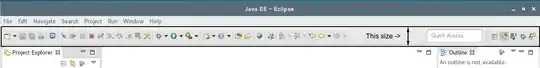 Eclipse toolbar size