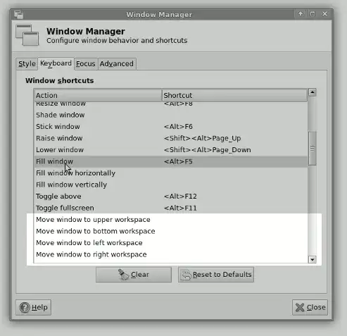 xfwm4 fill operation with additional highlight on unset move window shortcuts