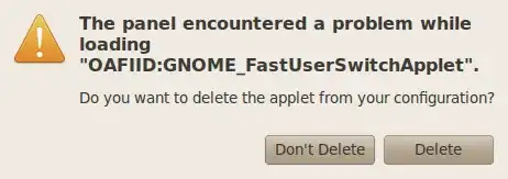 The panel encountered a problem while loading "OAFIID:GNOME_FastUserSwitchApplet"