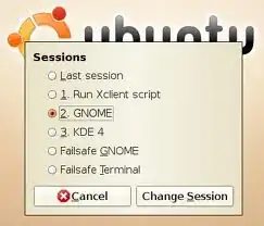 Choosing between GNOME or KDE in Ubuntu.